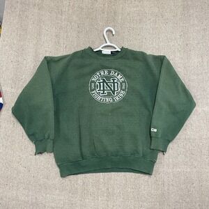 Vintage Notre. Dame Fighting Irish Sweatshirt mens Large green 1990s university